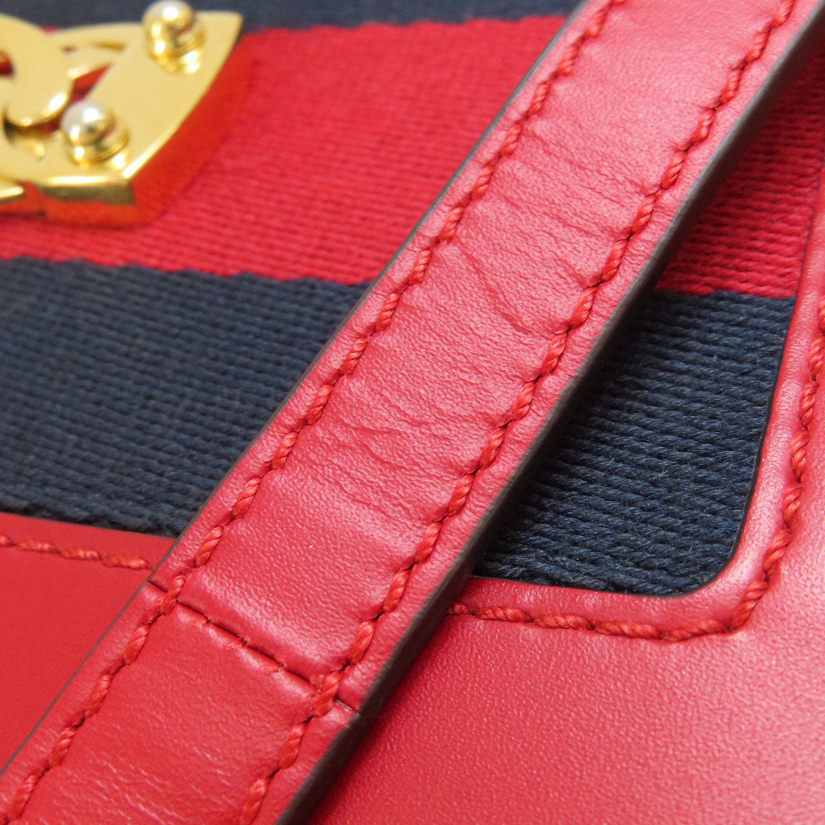 GUCCI Handbag 4720270 Calfskin Red Sylvie 2WAY Women Used