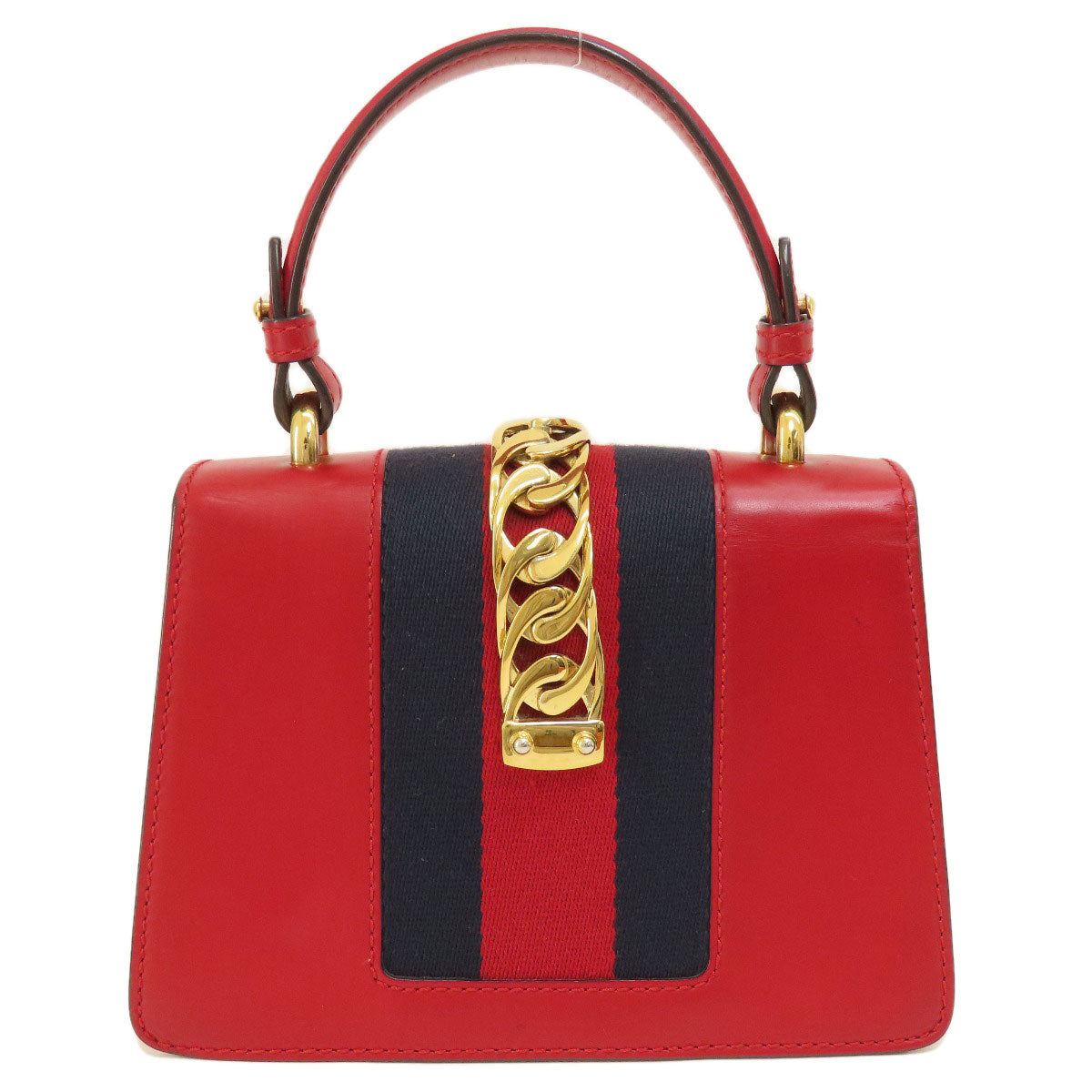 GUCCI Handbag 4720270 Calfskin Red Sylvie 2WAY Women Used
