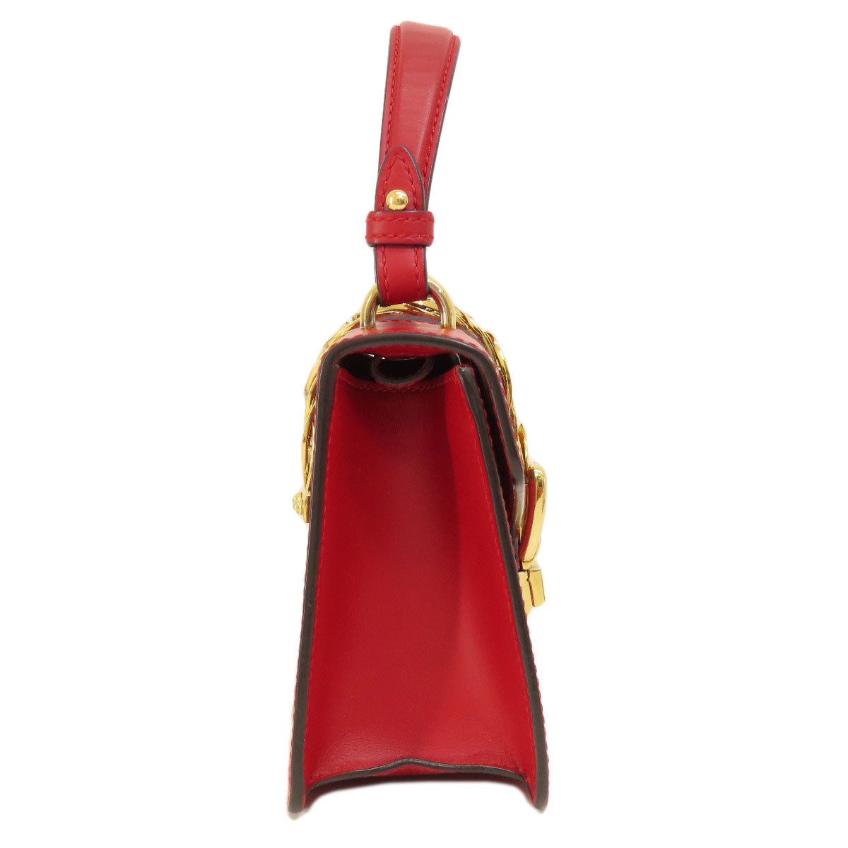 GUCCI Handbag 4720270 Calfskin Red Sylvie 2WAY Women Used