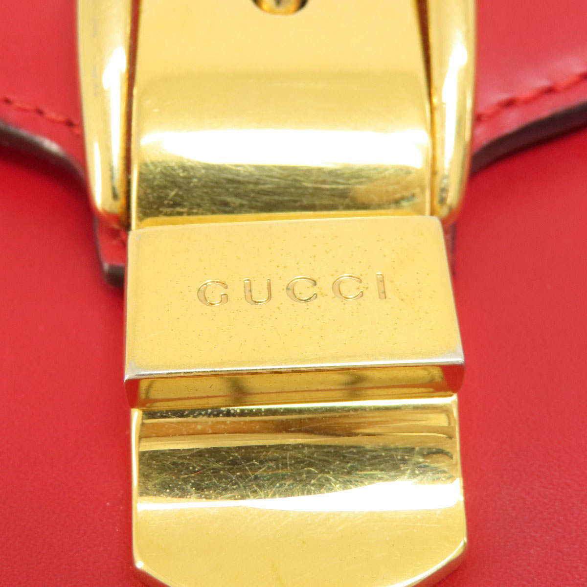 GUCCI Handbag 4720270 Calfskin Red Sylvie 2WAY Women Used
