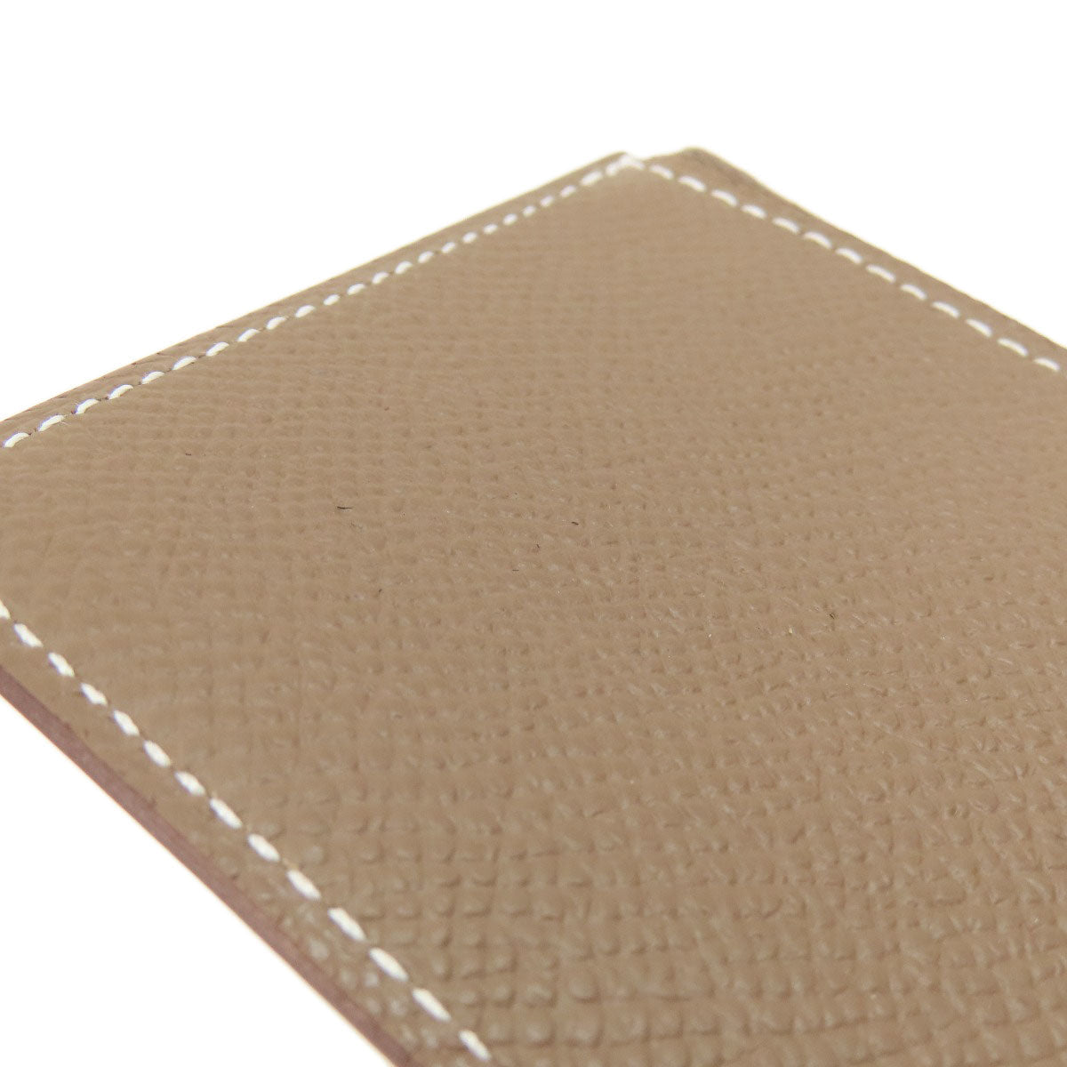 HERMES Coin case Epsom beige Constance Slim Etoupe Gold Metal