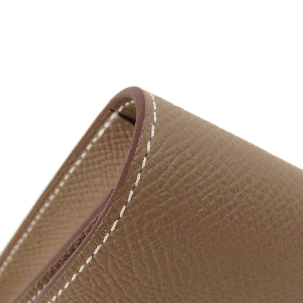 HERMES Coin case Epsom beige Constance Slim Etoupe Gold Metal