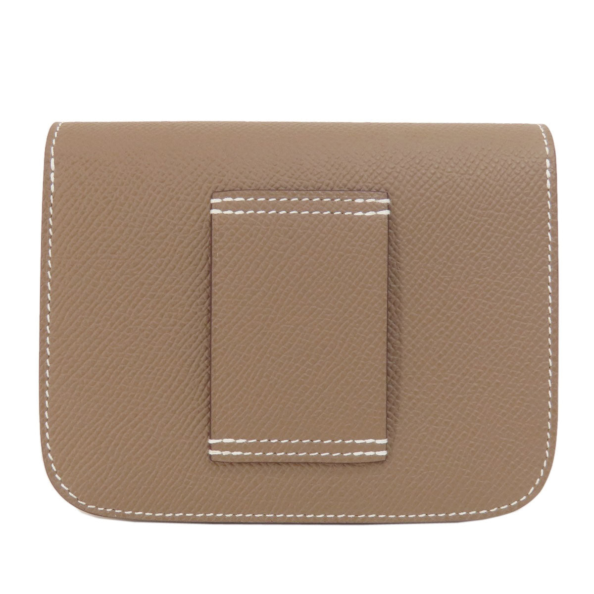 HERMES Coin case Epsom beige Constance Slim Etoupe Gold Metal