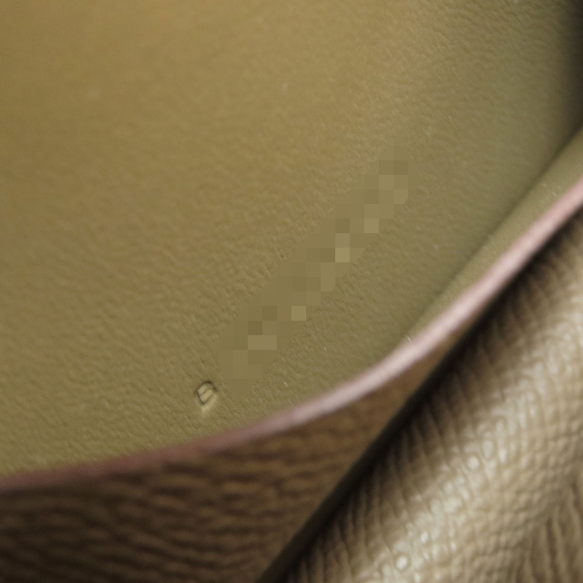 HERMES Coin case Epsom beige Constance Slim Etoupe Gold Metal