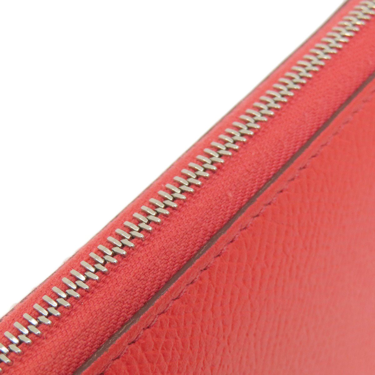 HERMES Long Wallet Purse Epsom Red Azap Classic
