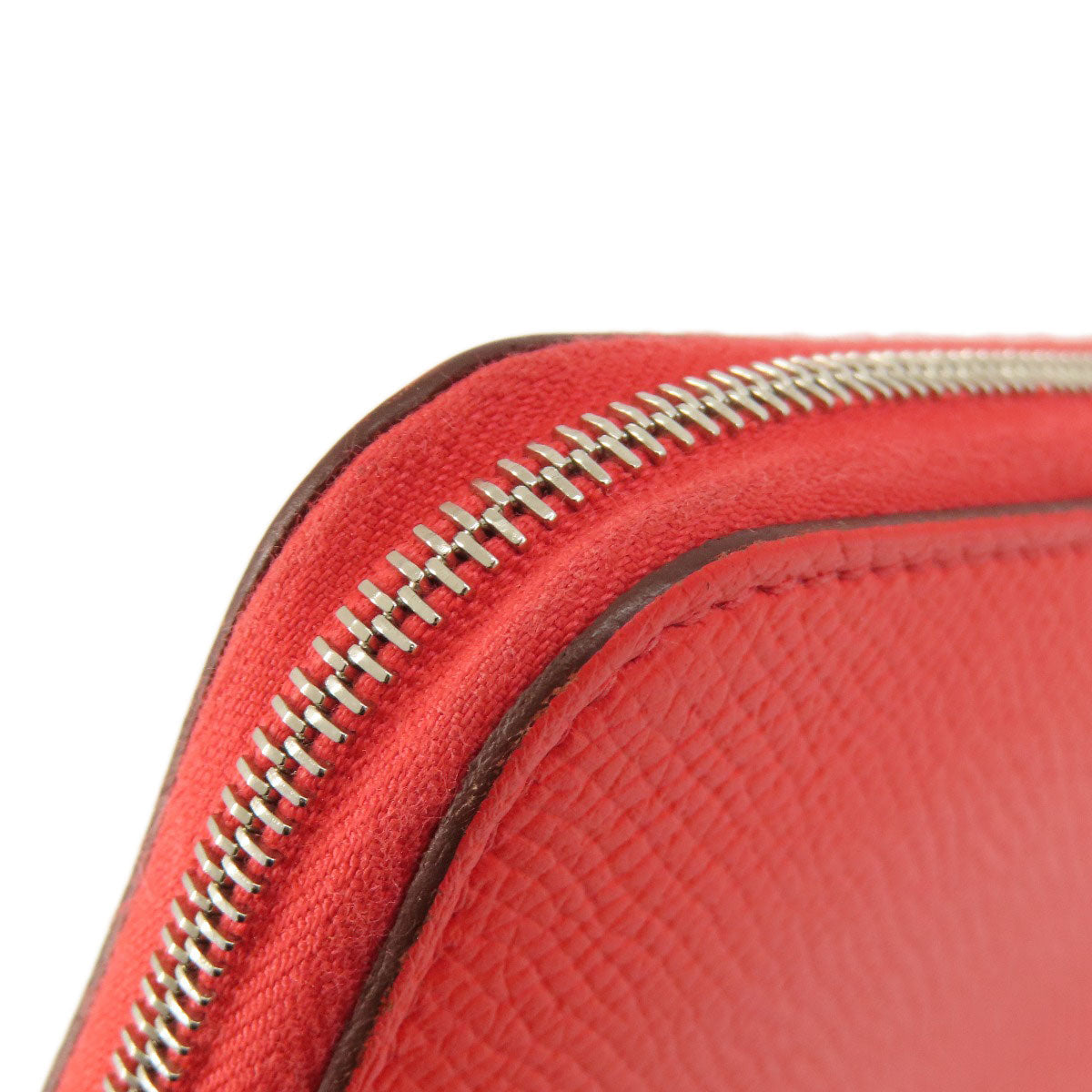HERMES Long Wallet Purse Epsom Red Azap Classic