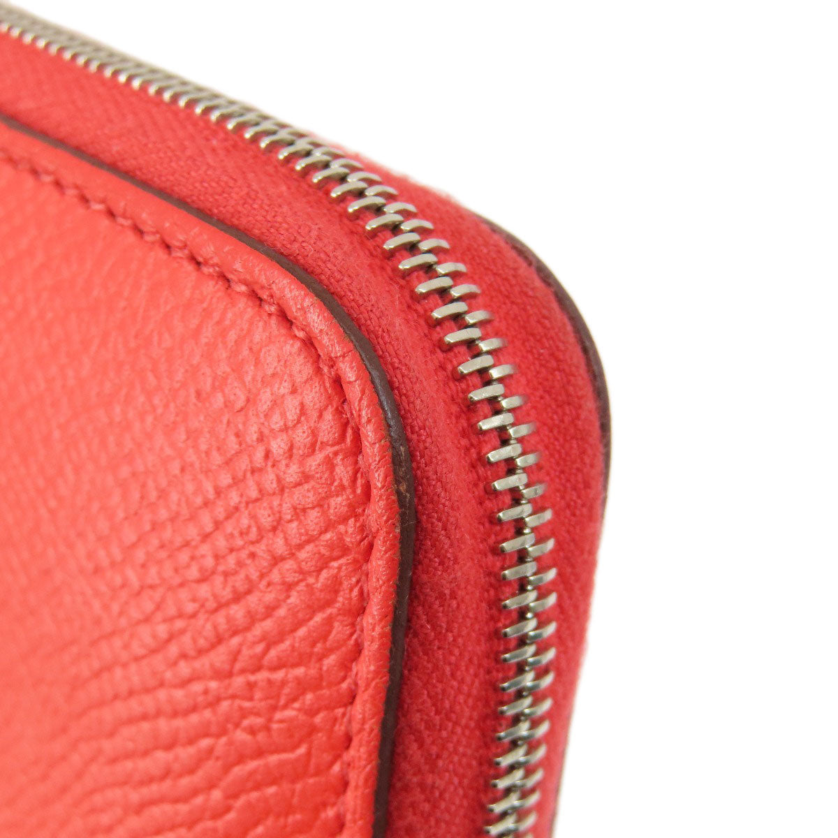 HERMES Long Wallet Purse Epsom Red Azap Classic