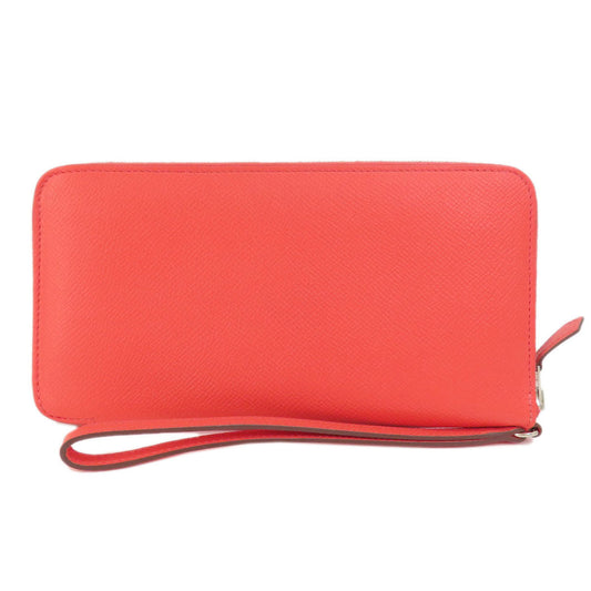 HERMES Long Wallet Purse Epsom Red Azap Classic