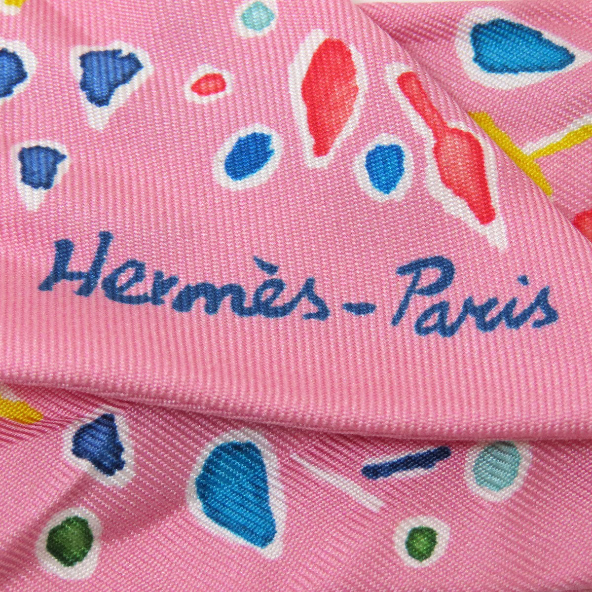 HERMES scarf silk pink Twilly Women Used