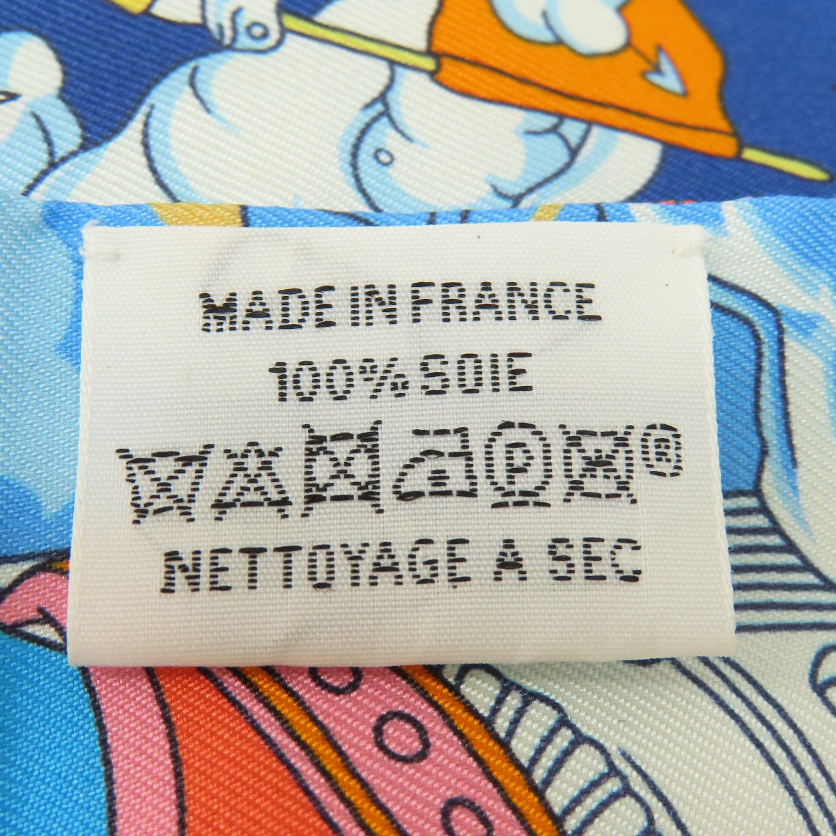 HERMES scarf silk blue Twilly Women Used