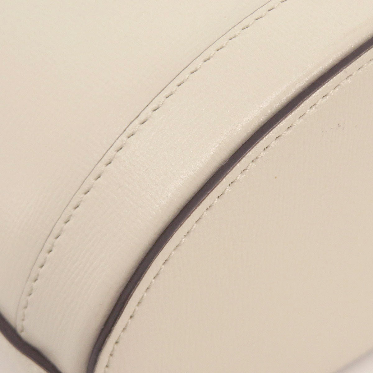 GUCCI Tote Bag 602118 leather white Horsebit Bucket Bag Women Used
