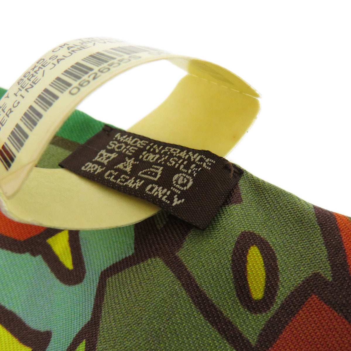 HERMES scarf silk green Twilly Women Used