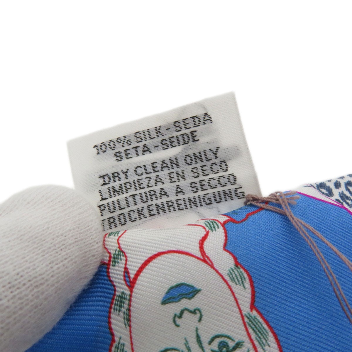 HERMES scarf silk blue Twilly Women Used