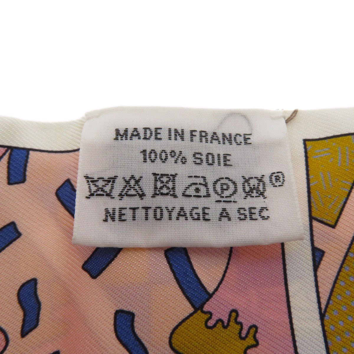 HERMES scarf silk white Twilly Women Used
