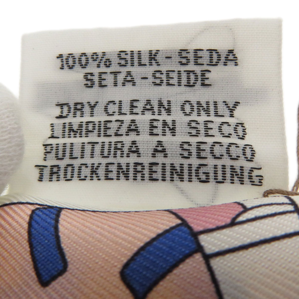 HERMES scarf silk white Twilly Women Used