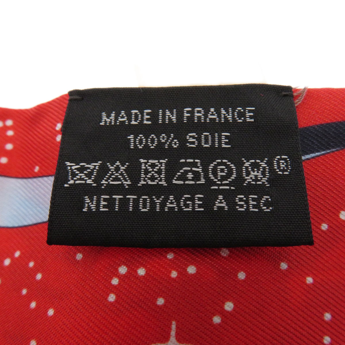 HERMES scarf silk Red Twilly Women Used