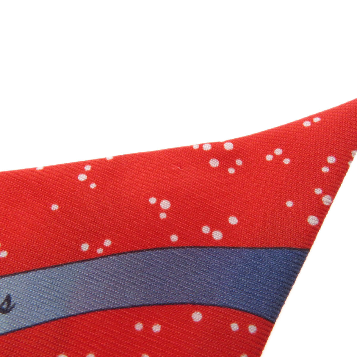 HERMES scarf silk Red Twilly Women Used