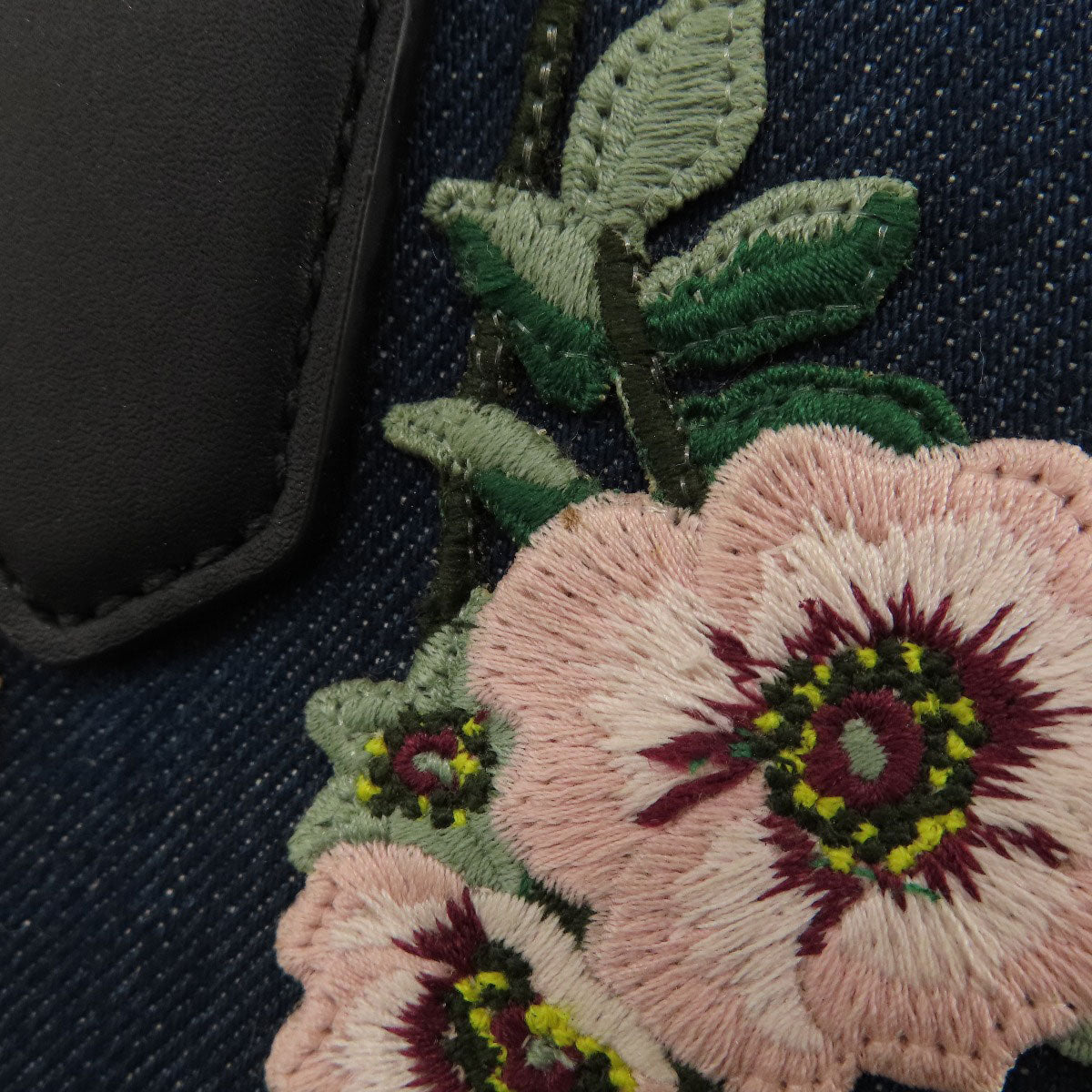 GUCCI Tote Bag 456545 denim blue Tiger embroidery Women Used