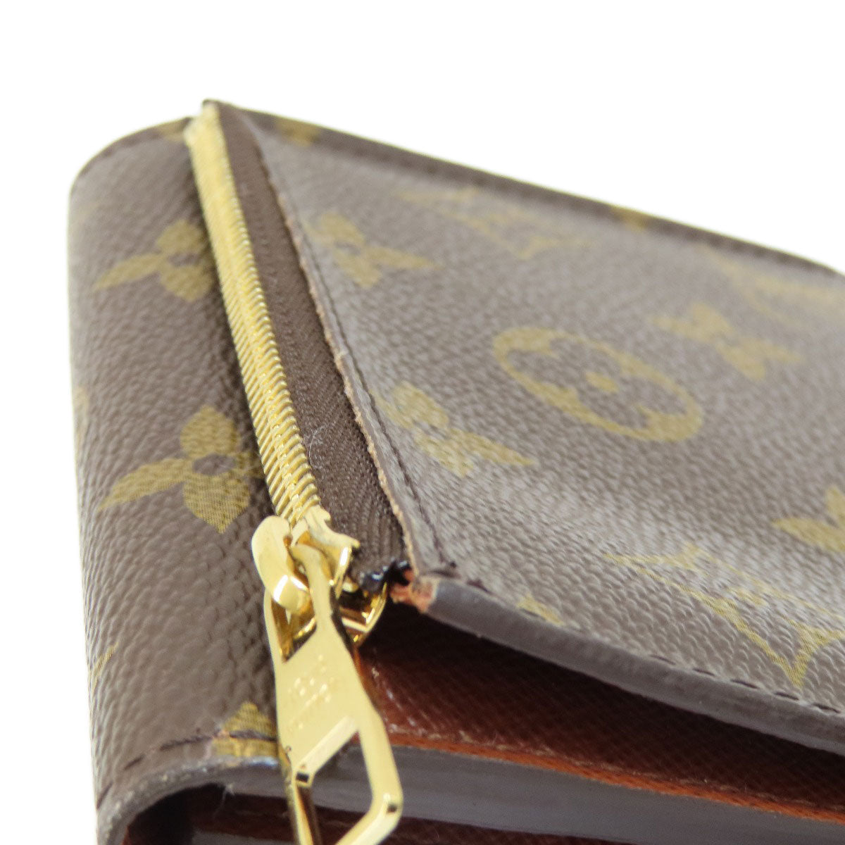 LOUIS VUITTON Bifold Wallet M60402 Monogram canvas Brown Portefeuille Anais Women Used