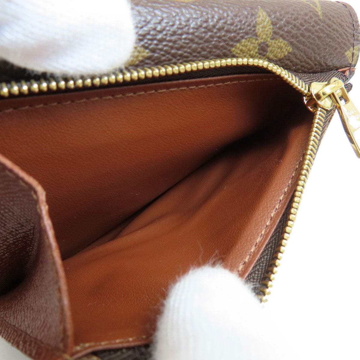 LOUIS VUITTON Bifold Wallet M60402 Monogram canvas Brown Portefeuille Anais Women Used