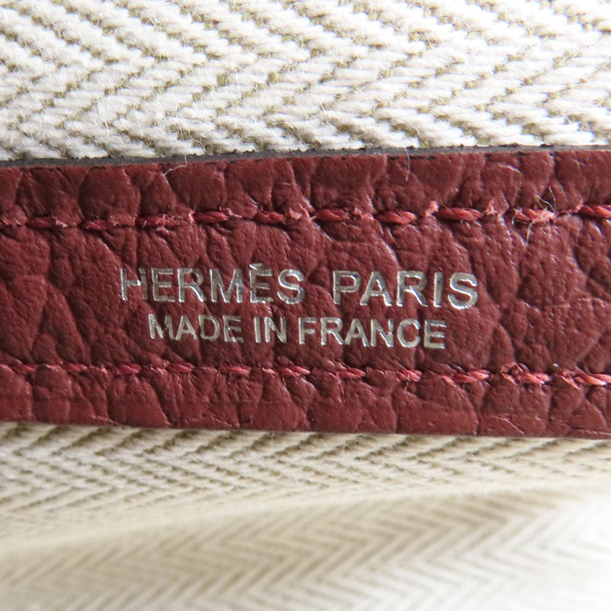 HERMES Tote Bag Negonda Brown Garden Party TPM SilverMetal Women Used
