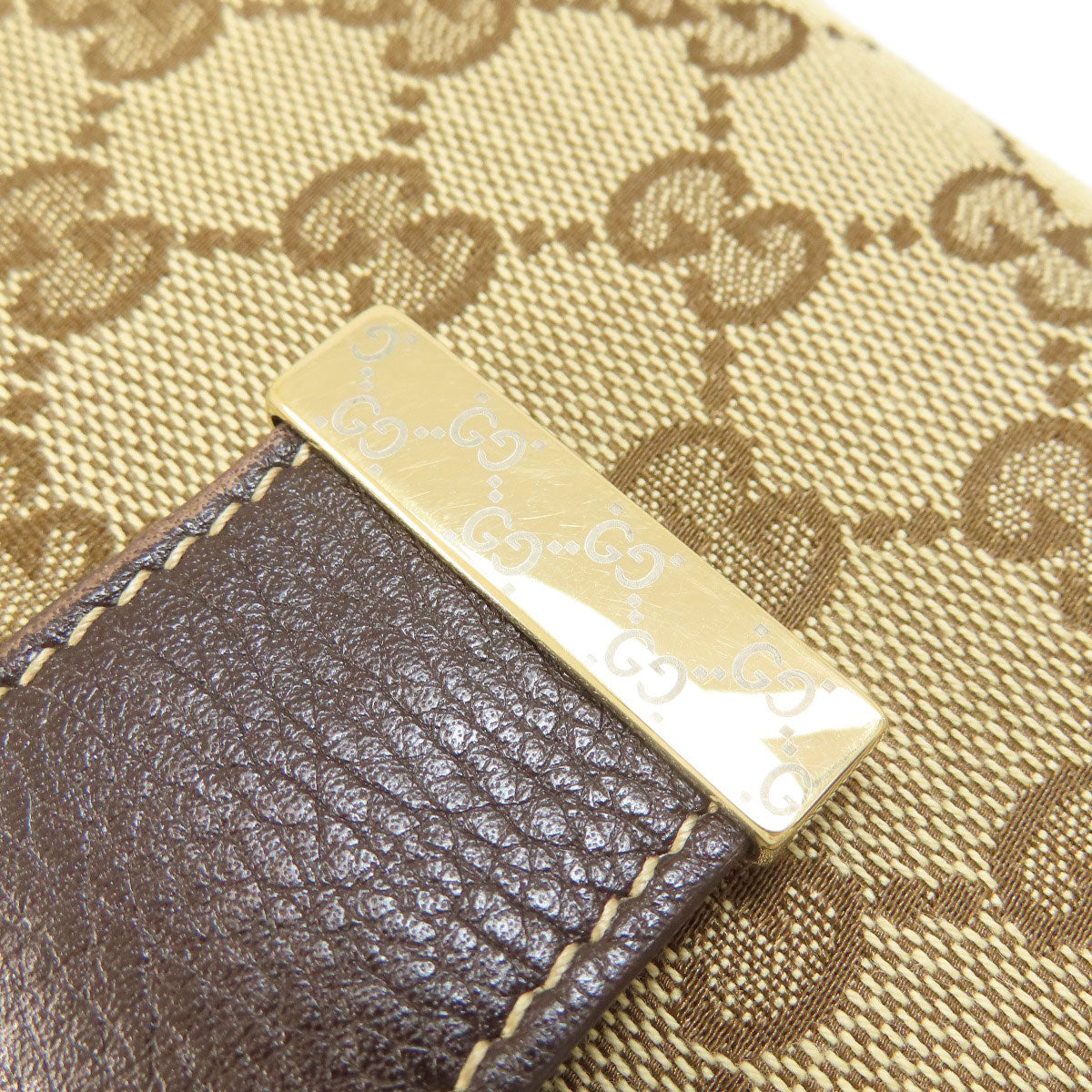 GUCCI Long Wallet Purse 212089 canvas Brown GG