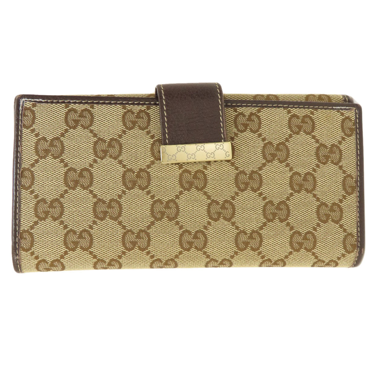 GUCCI Long Wallet Purse 212089 canvas Brown GG
