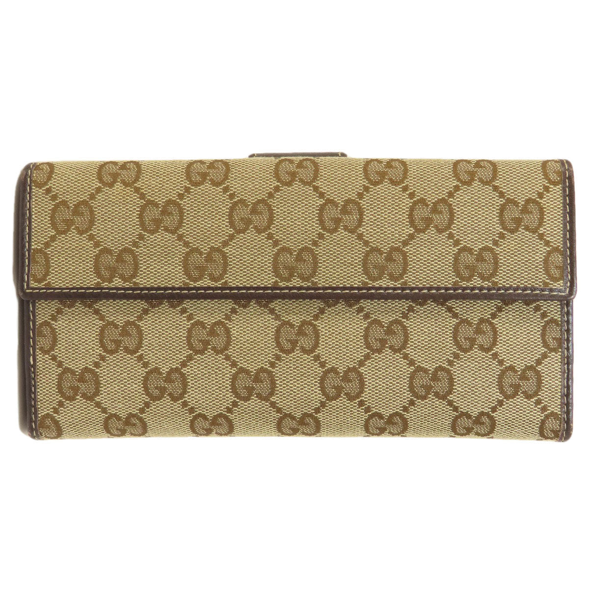 GUCCI Long Wallet Purse 212089 canvas Brown GG