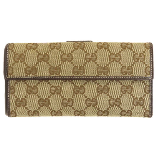 GUCCI Long Wallet Purse 212089 canvas Brown GG
