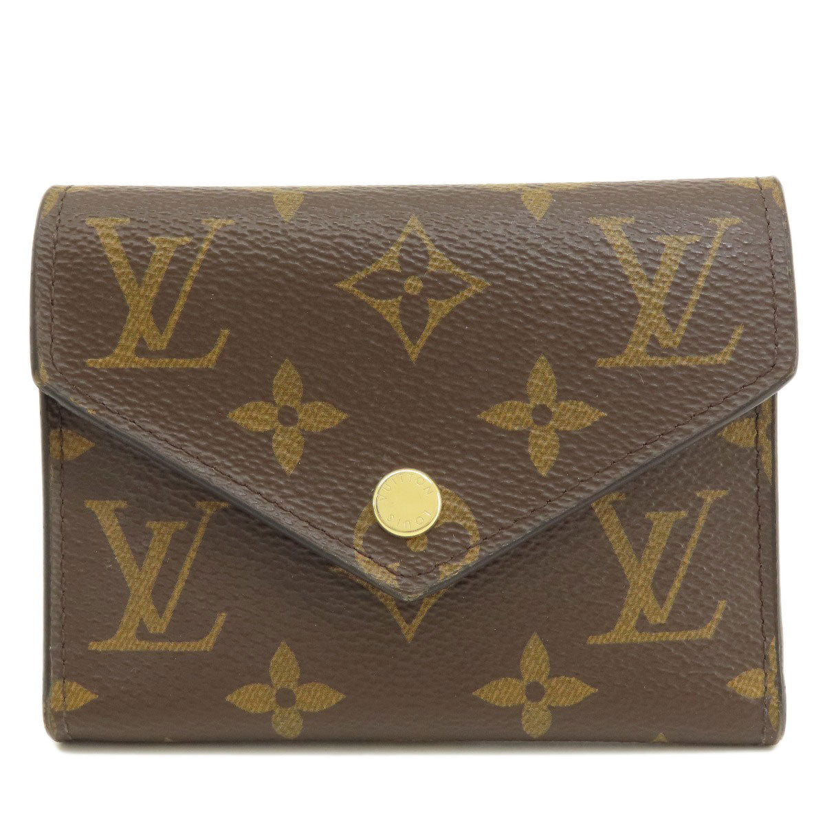 LOUIS VUITTON Bifold Wallet M62472 Monogram canvas Brown Portefeuille Victorine Women Used