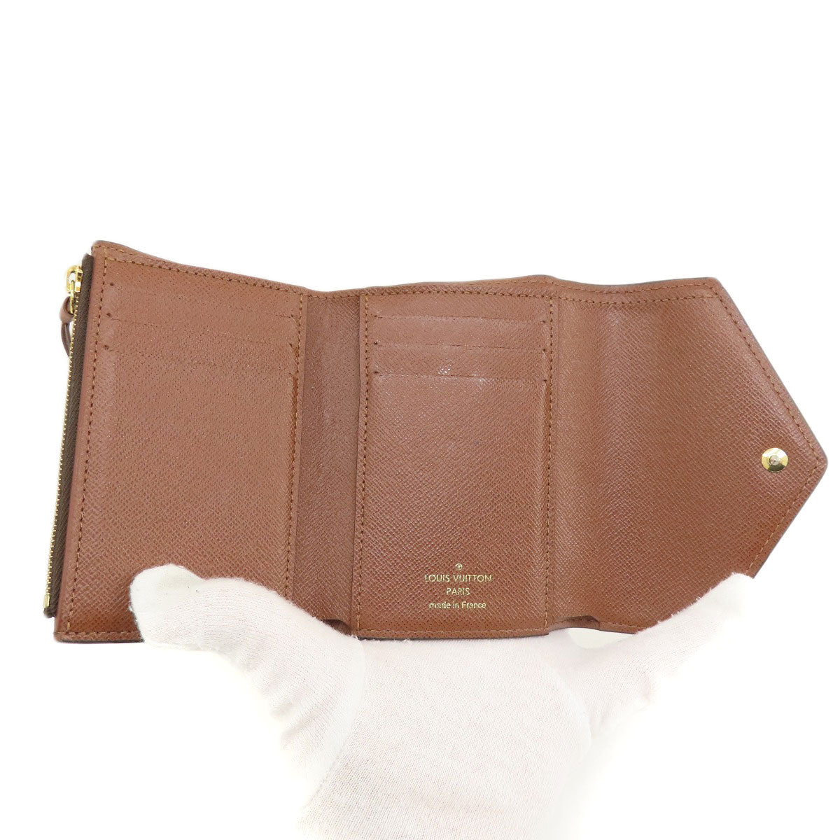 LOUIS VUITTON Bifold Wallet M62472 Monogram canvas Brown Portefeuille Victorine Women Used