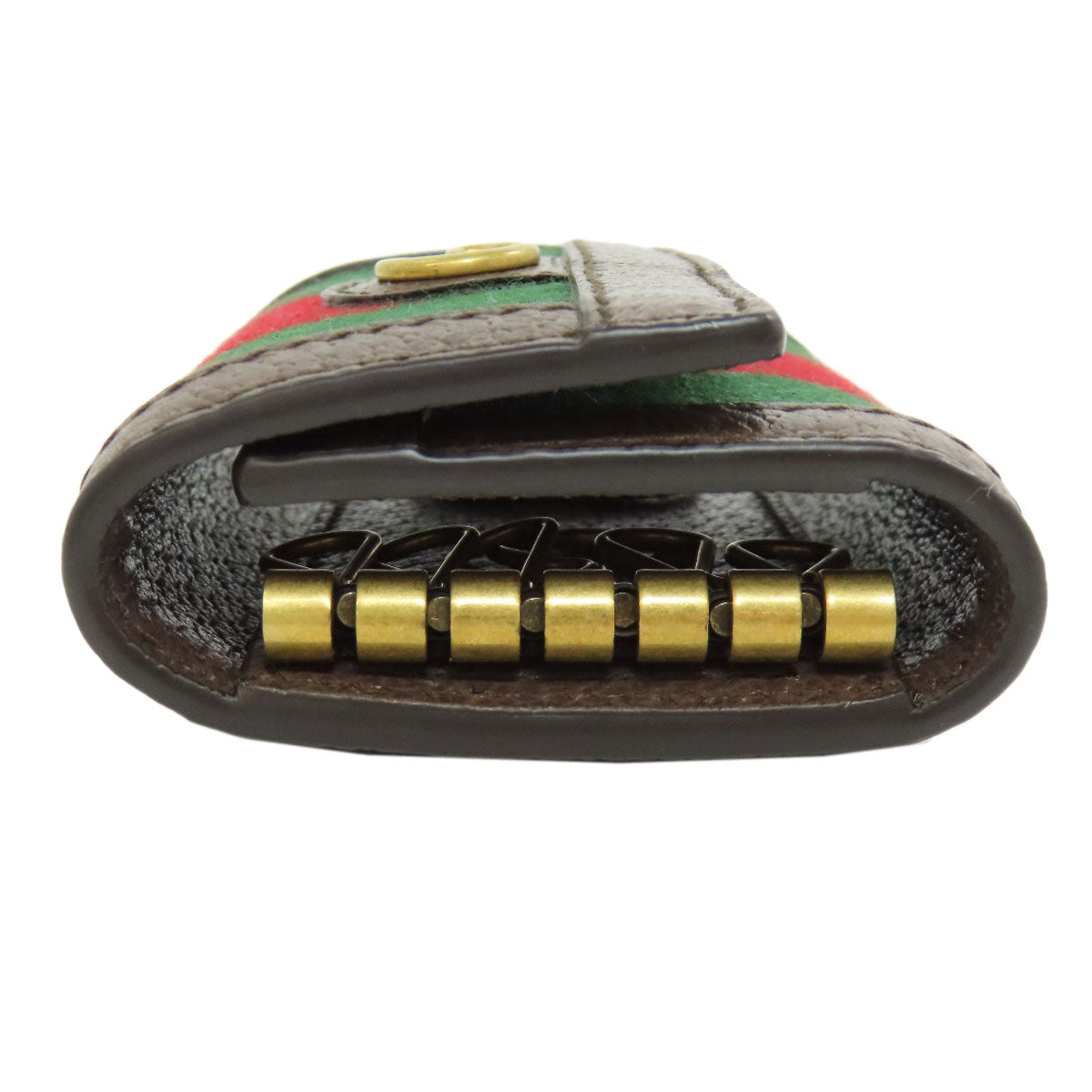 GUCCI Key case Key holder  722950 Canvas, Leather Brown GG Marmont Sherry Line Women Used