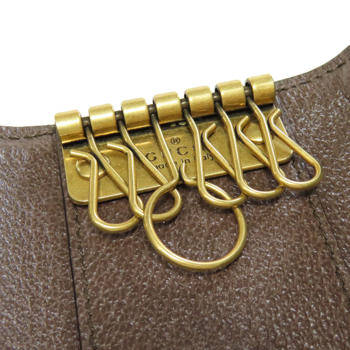 GUCCI Key case Key holder  722950 Canvas, Leather Brown GG Marmont Sherry Line Women Used