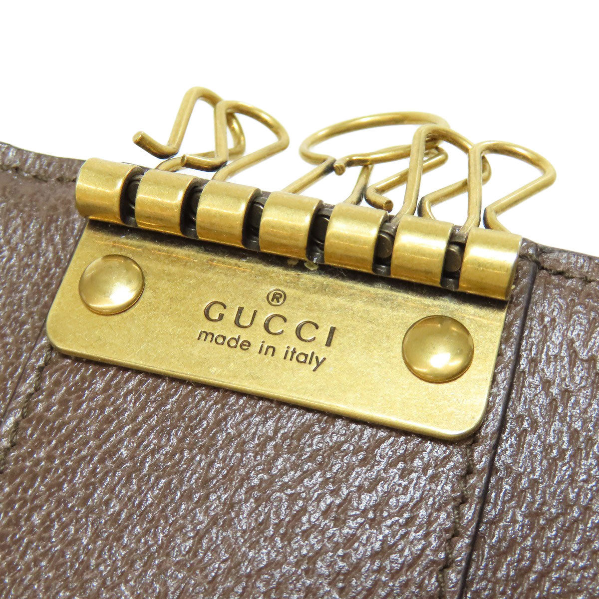 GUCCI Key case Key holder  722950 Canvas, Leather Brown GG Marmont Sherry Line Women Used