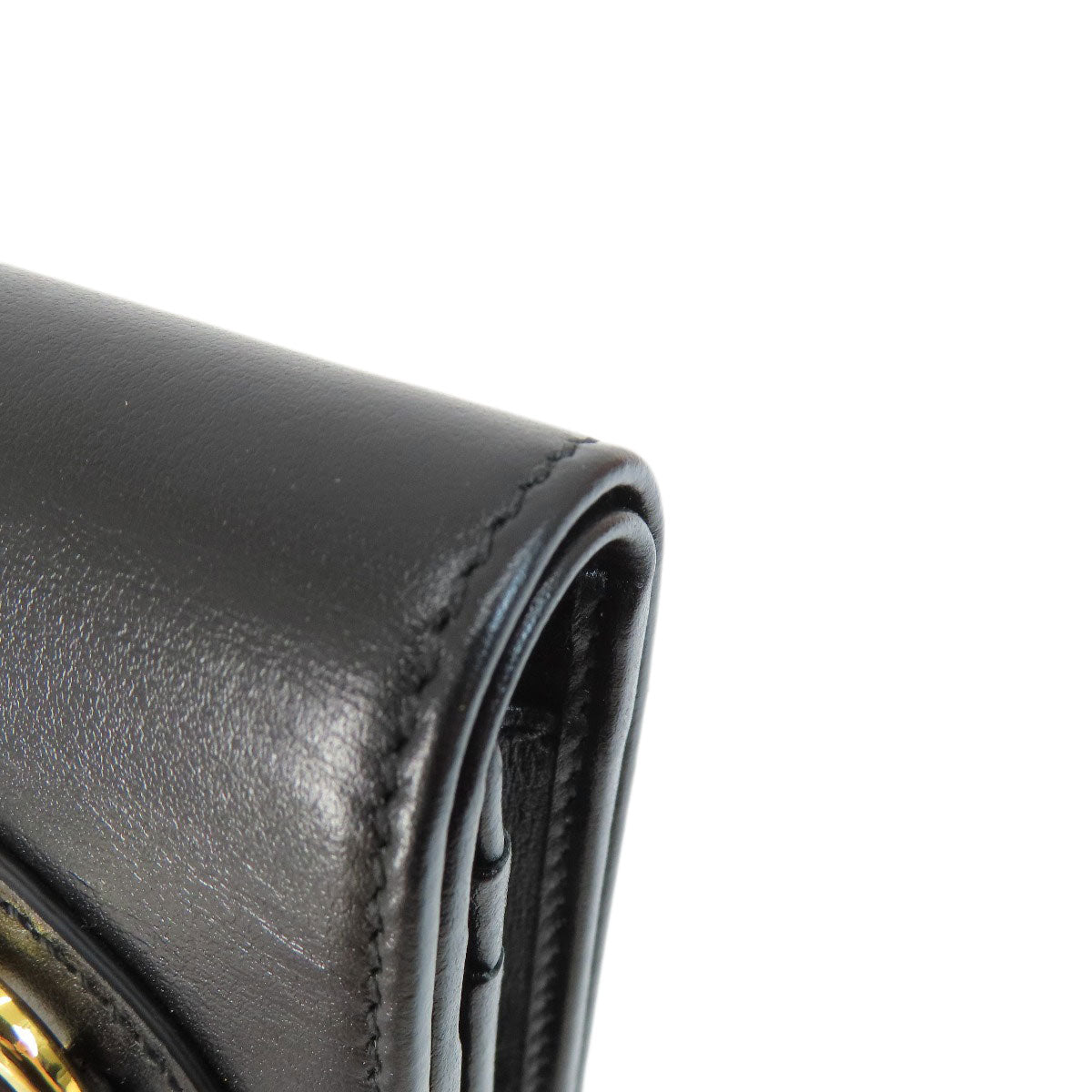 GUCCI Bifold Wallet 621887 leather black Horsebit