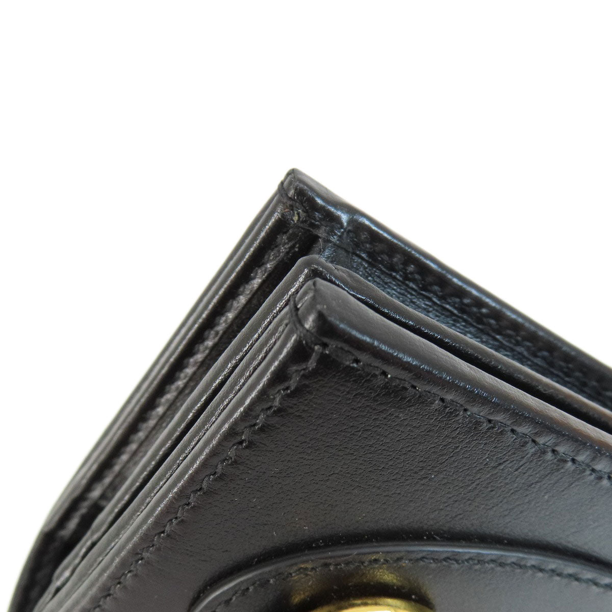 GUCCI Bifold Wallet 621887 leather black Horsebit