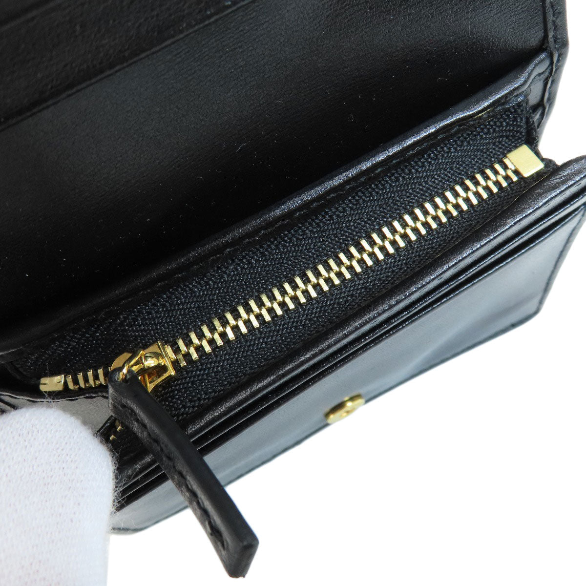 GUCCI Bifold Wallet 621887 leather black Horsebit