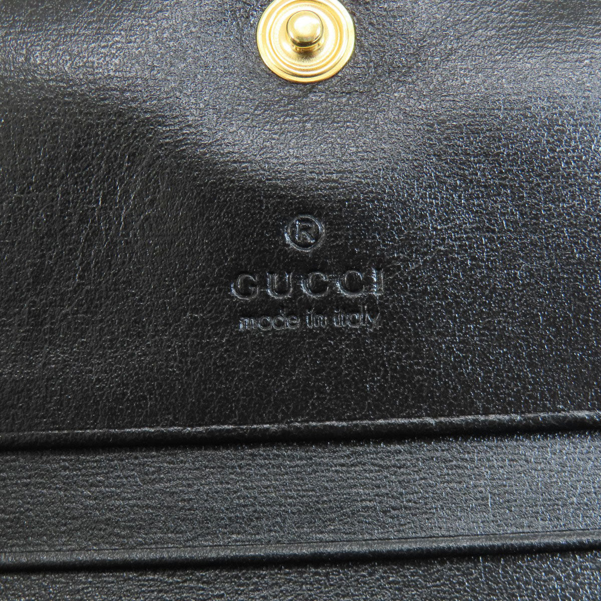 GUCCI Bifold Wallet 621887 leather black Horsebit