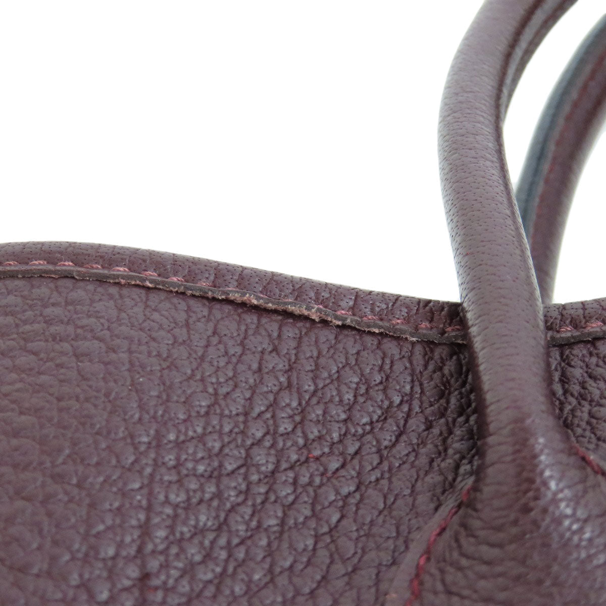 HERMES Handbag Negonda Red Garden Party TPM SilverMetal Women Used