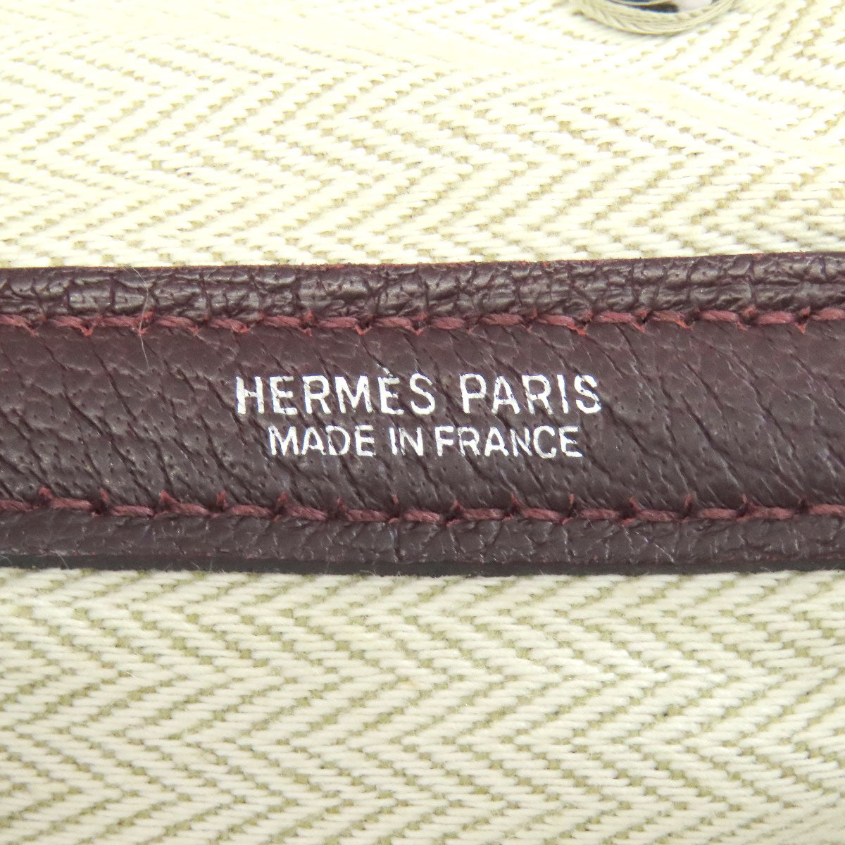 HERMES Handbag Negonda Red Garden Party TPM SilverMetal Women Used
