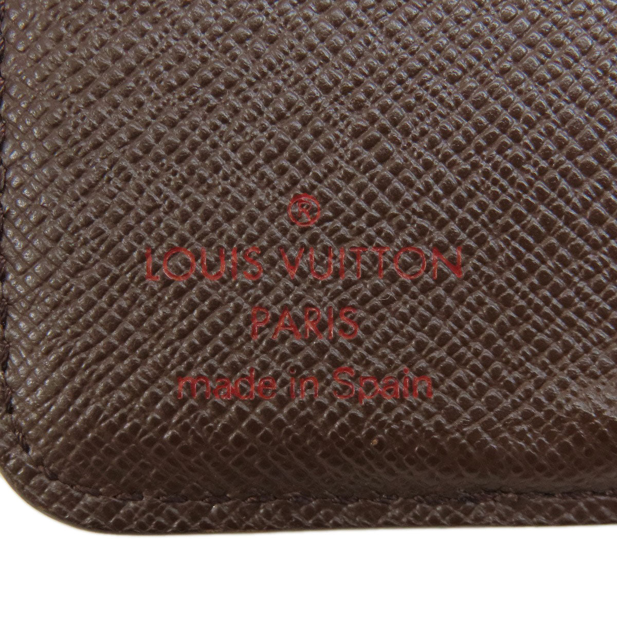 LOUIS VUITTON Bifold Wallet M61668 Damier canvas Brown Compact zip Women Used
