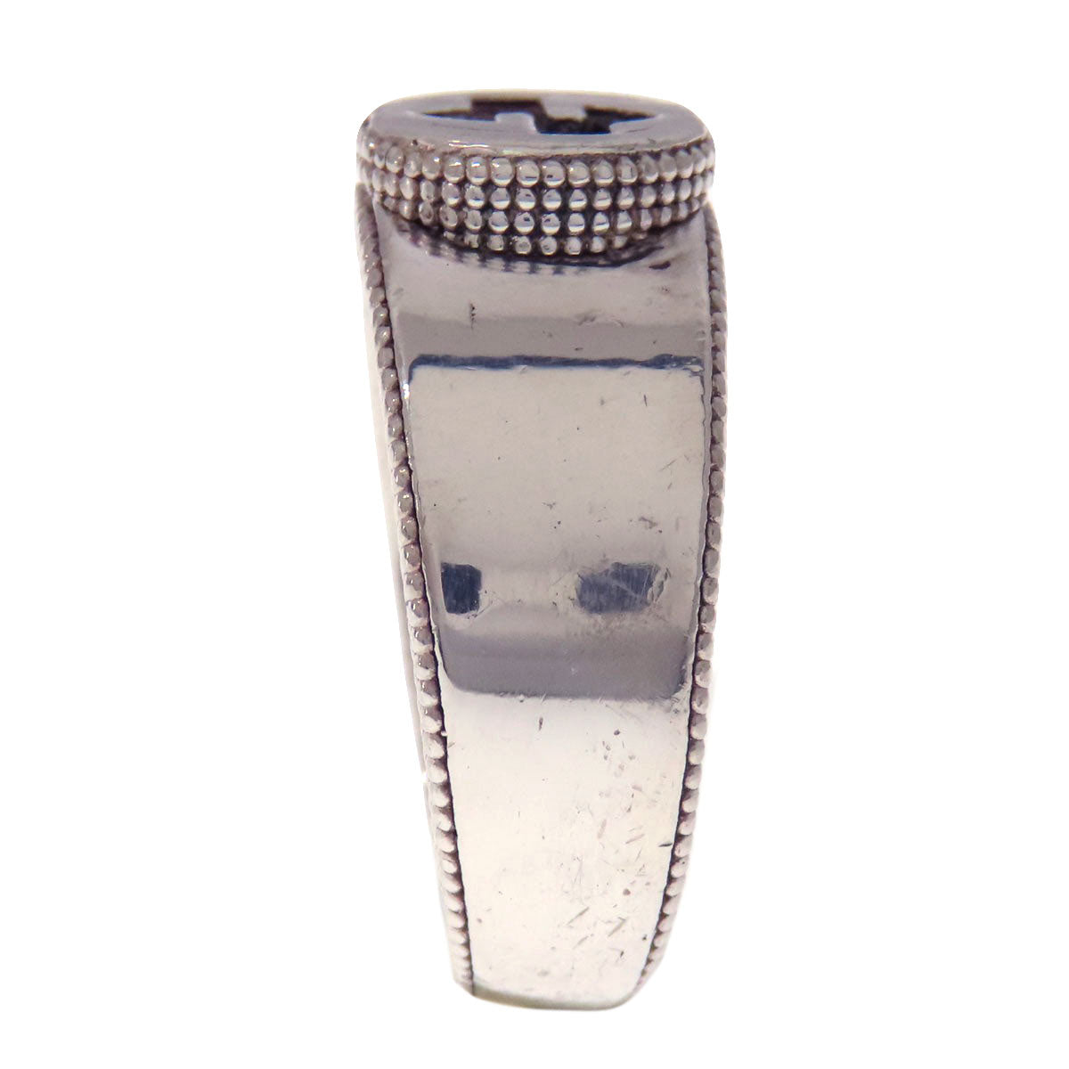 GUCCI Ring SV Silver Interlocking G Women Used