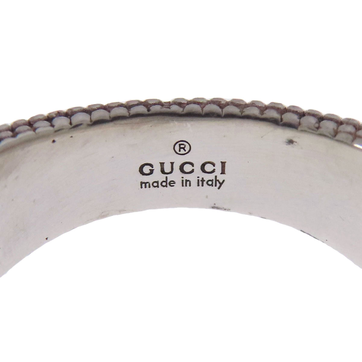 GUCCI Ring SV Silver Interlocking G Women Used