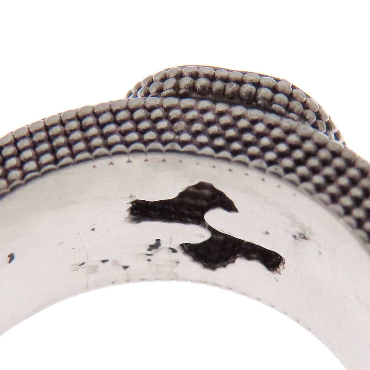 GUCCI Ring SV Silver Interlocking G Women Used