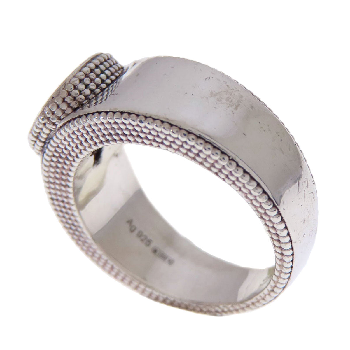 GUCCI Ring SV Silver Interlocking G Women Used