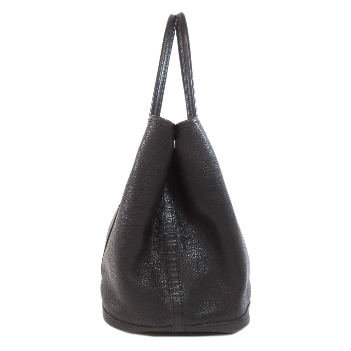 HERMES Tote Bag Togo black Garden Party PM SilverMetal Women Used