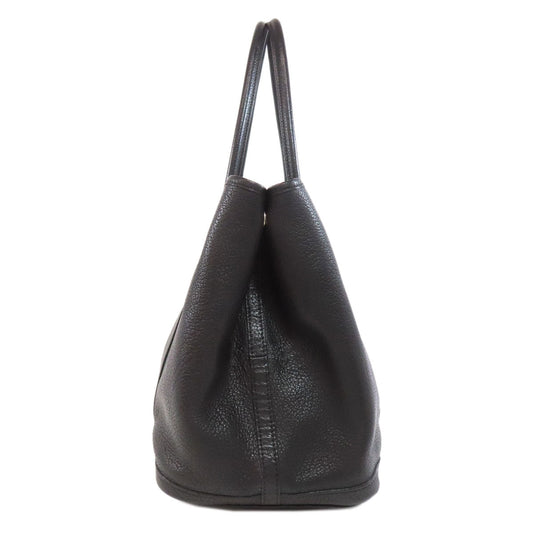 HERMES Tote Bag Togo black Garden Party PM SilverMetal Women Used