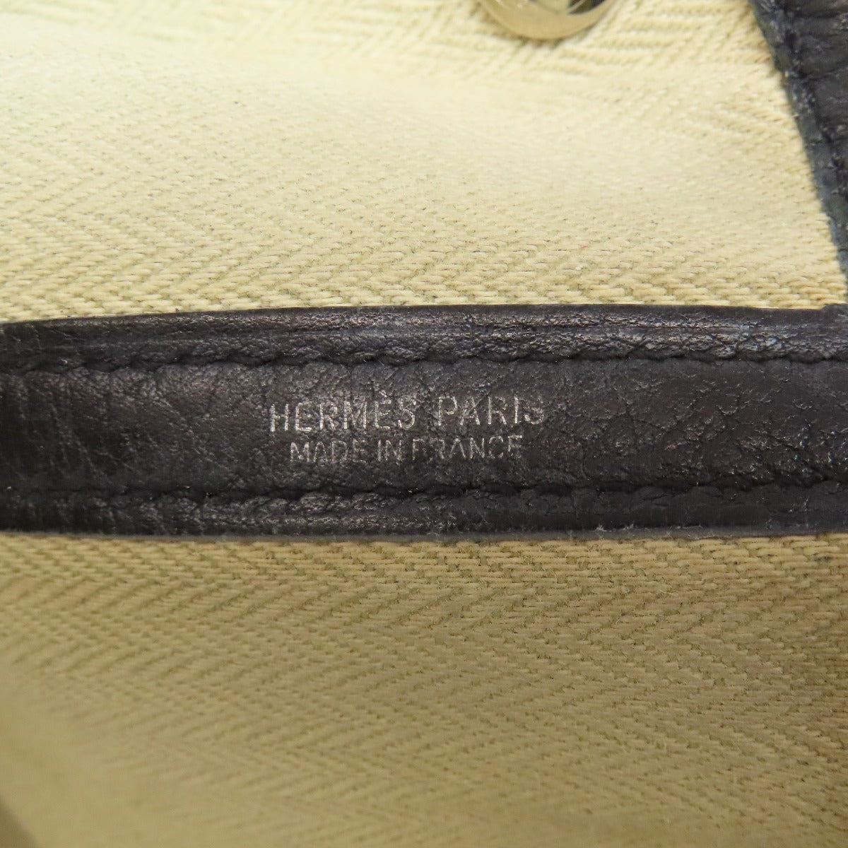 HERMES Tote Bag Togo black Garden Party PM SilverMetal Women Used