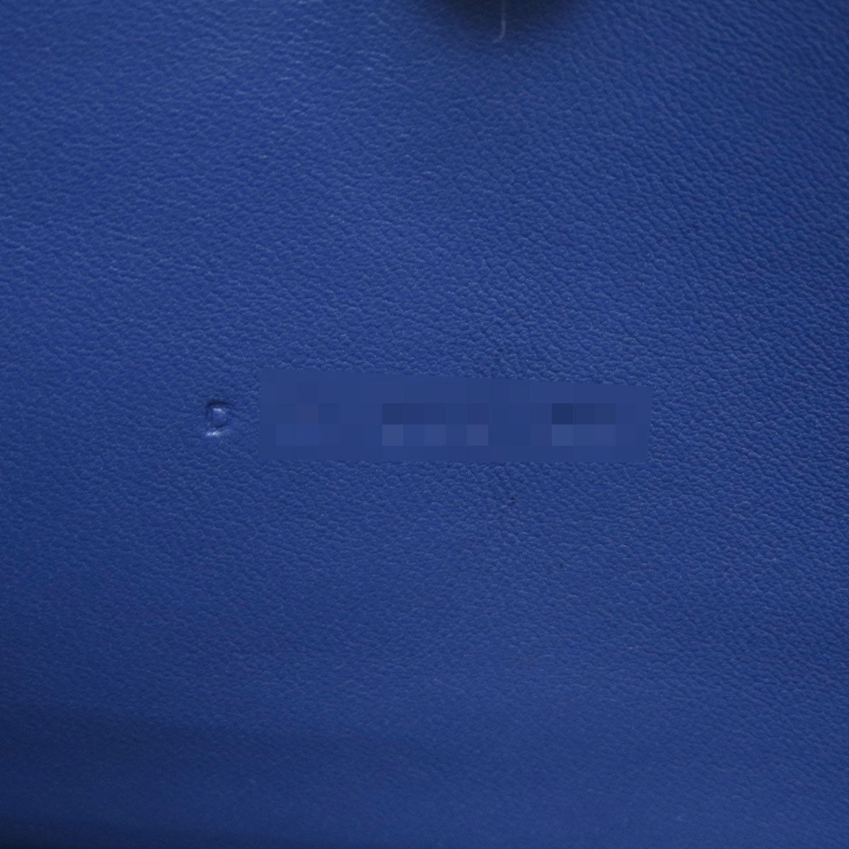 HERMES Long Wallet Purse Calfskin blue Dogon Long SilverMetal