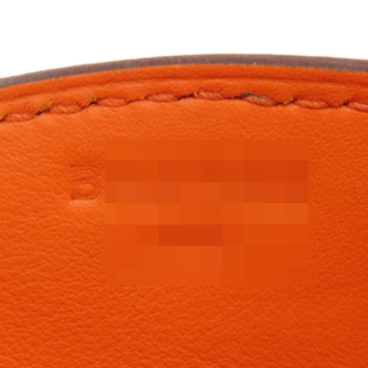 HERMES Shoulder Bag Taurillon Clemence Orange Sac A Depeche 21 Silver Metal Women Used